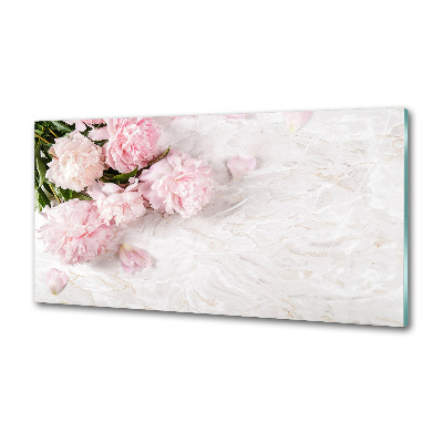 Pannello paraschizzi cucina con motivo di peonie