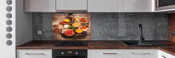 Pannello retrocucina con motivo di spezie ed erbe aromatiche
