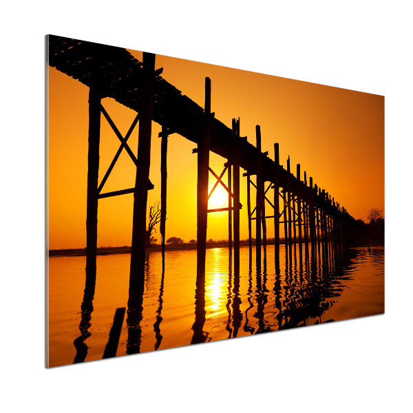 Pannello retrocucina con motivo 'Ponte del Tramonto'