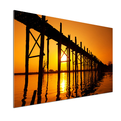 Pannello retrocucina con motivo 'Ponte del Tramonto'