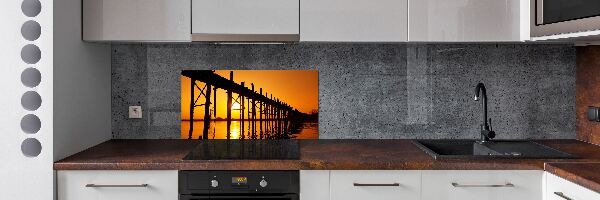 Pannello retrocucina con motivo 'Ponte del Tramonto'