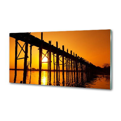 Pannello retrocucina con motivo 'Ponte del Tramonto'