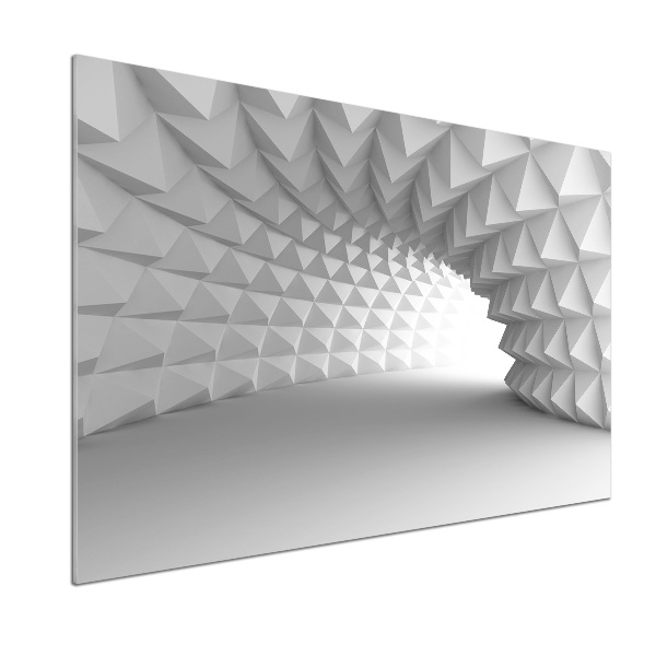 Rivestimento parete cucina con motivo a tunnel astratto