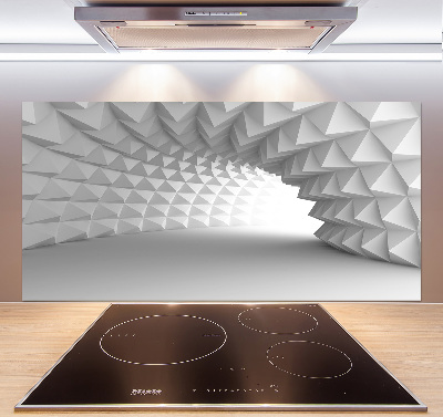 Rivestimento parete cucina con motivo a tunnel astratto