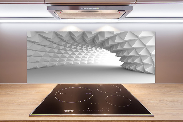 Rivestimento parete cucina con motivo a tunnel astratto