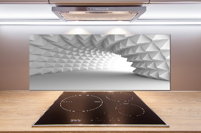 Rivestimento parete cucina con motivo a tunnel astratto