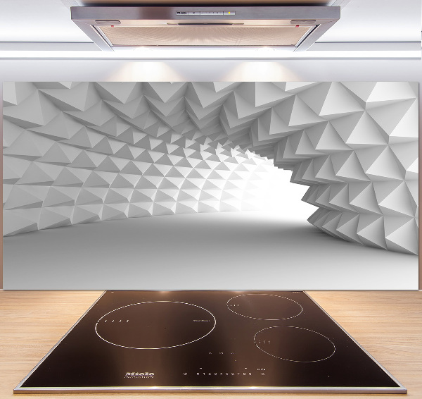 Rivestimento parete cucina con motivo a tunnel astratto
