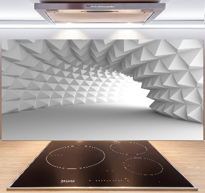 Rivestimento parete cucina con motivo a tunnel astratto