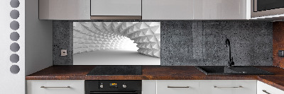 Rivestimento parete cucina con motivo a tunnel astratto