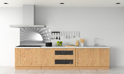 Rivestimento parete cucina con motivo a tunnel astratto