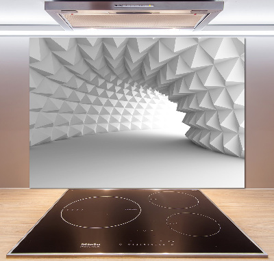 Rivestimento parete cucina con motivo a tunnel astratto