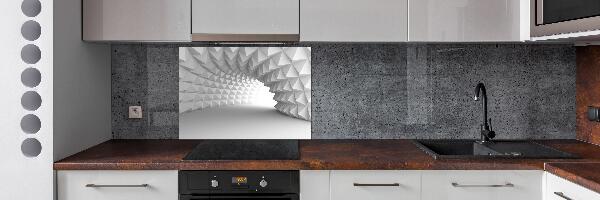 Rivestimento parete cucina con motivo a tunnel astratto