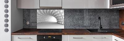 Rivestimento parete cucina con motivo a tunnel astratto