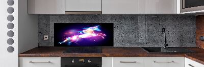 Pannello retrocucina con stampa a tema unicorno