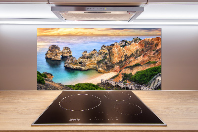 Pannello paraschizzi cucina con stampa del paesaggio di Lagos, Portogallo