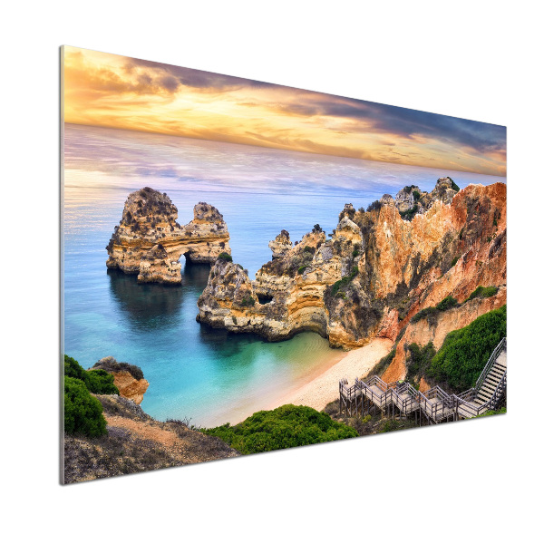 Pannello paraschizzi cucina con stampa del paesaggio di Lagos, Portogallo