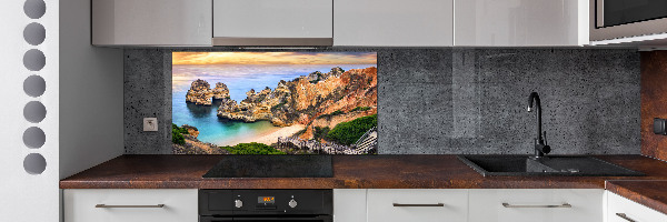 Pannello paraschizzi cucina con stampa del paesaggio di Lagos, Portogallo
