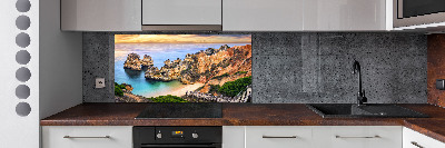 Pannello paraschizzi cucina con stampa del paesaggio di Lagos, Portogallo