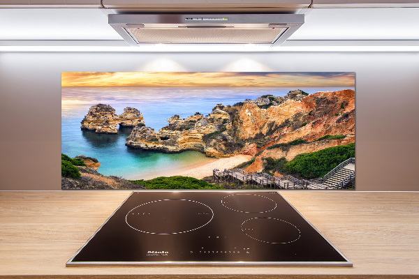 Pannello paraschizzi cucina con stampa del paesaggio di Lagos, Portogallo