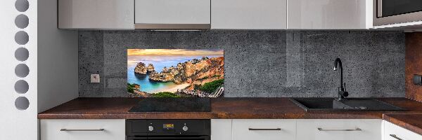 Pannello paraschizzi cucina con stampa del paesaggio di Lagos, Portogallo