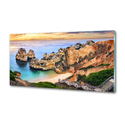 Pannello paraschizzi cucina con stampa del paesaggio di Lagos, Portogallo