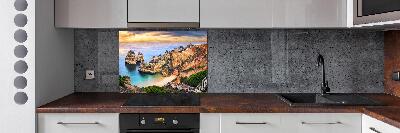 Pannello paraschizzi cucina con stampa del paesaggio di Lagos, Portogallo