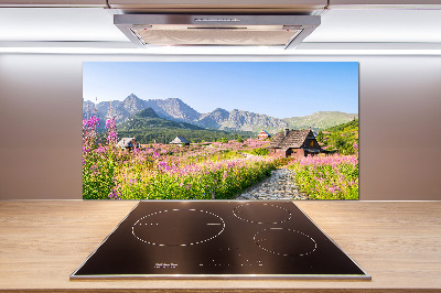 Rivestimento parete cucina con motivo Rifugi di montagna