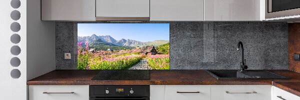 Rivestimento parete cucina con motivo Rifugi di montagna