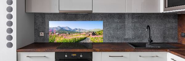 Rivestimento parete cucina con motivo Rifugi di montagna