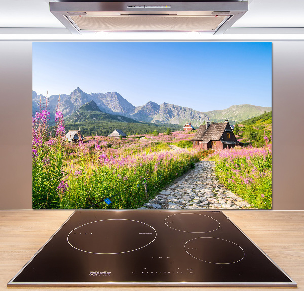 Rivestimento parete cucina con motivo Rifugi di montagna