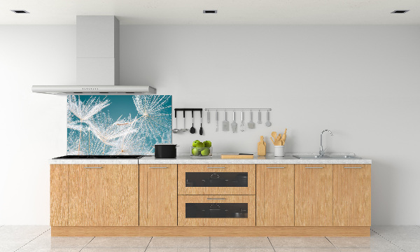 Pannello paraschizzi cucina con motivo di semi di tarassaco