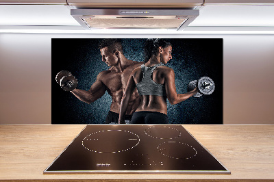 Pannello paraschizzi cucina per uso in ambienti sportivi