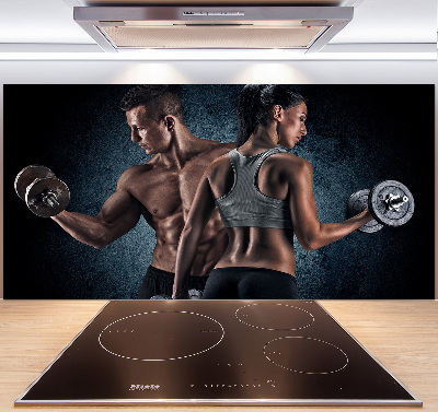 Pannello paraschizzi cucina per uso in ambienti sportivi