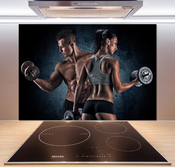 Pannello paraschizzi cucina per uso in ambienti sportivi