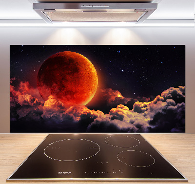 Rivestimento parete cucina con motivo Eclissi lunare