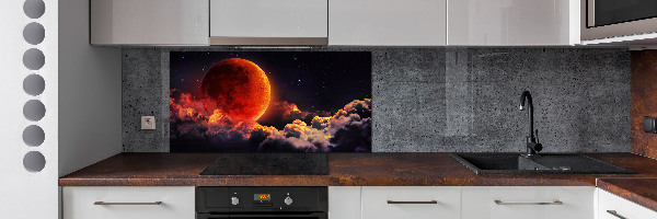 Rivestimento parete cucina con motivo Eclissi lunare