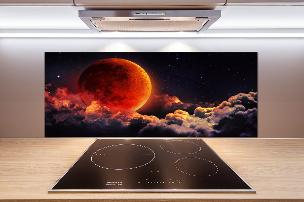 Rivestimento parete cucina con motivo Eclissi lunare