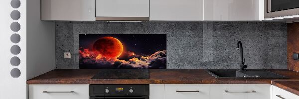 Rivestimento parete cucina con motivo Eclissi lunare