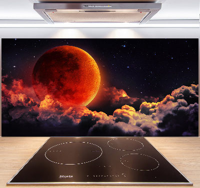 Rivestimento parete cucina con motivo Eclissi lunare