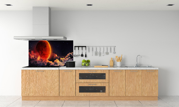 Rivestimento parete cucina con motivo Eclissi lunare