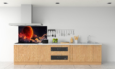 Rivestimento parete cucina con motivo Eclissi lunare