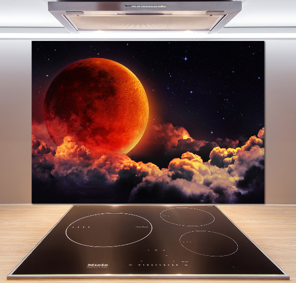 Rivestimento parete cucina con motivo Eclissi lunare