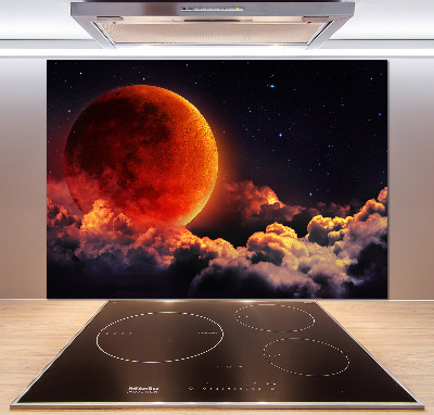 Rivestimento parete cucina con motivo Eclissi lunare