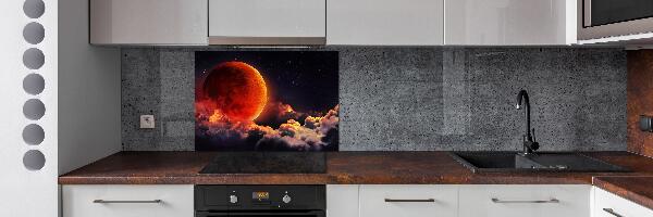 Rivestimento parete cucina con motivo Eclissi lunare