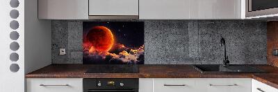 Rivestimento parete cucina con motivo Eclissi lunare