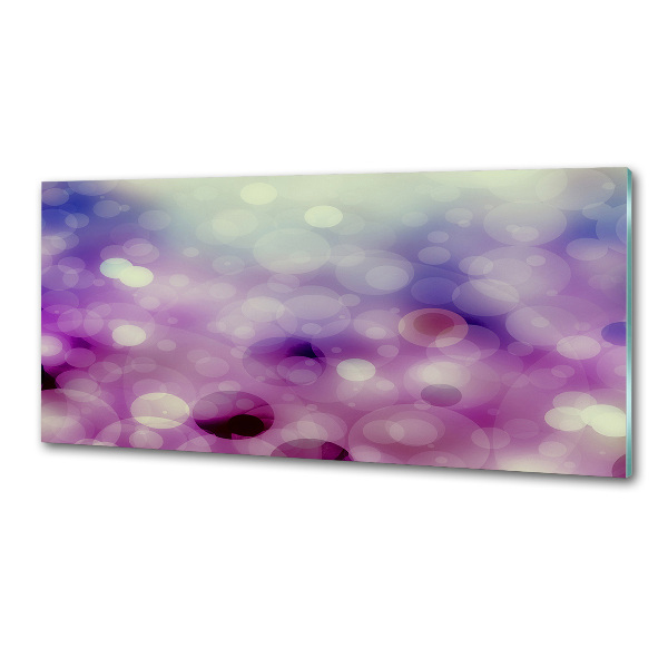 Pannello retrocucina con ruote di colore viola