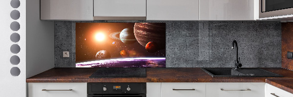 Rivestimento parete cucina con motivo Sistema Solare