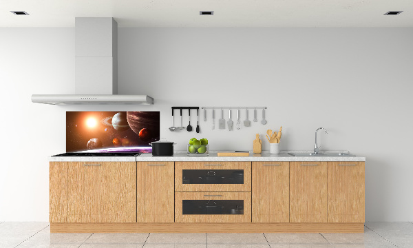 Rivestimento parete cucina con motivo Sistema Solare