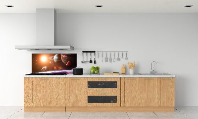 Rivestimento parete cucina con motivo Sistema Solare
