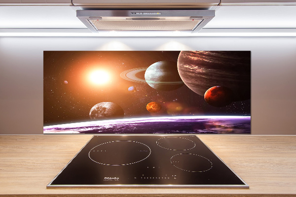 Rivestimento parete cucina con motivo Sistema Solare